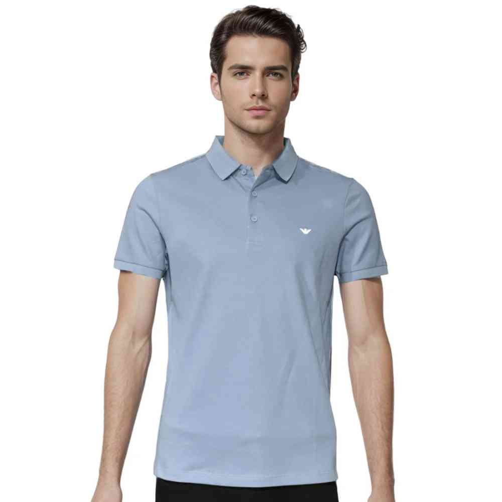 Blue Emporio Armani White Premium Quality T-shirt