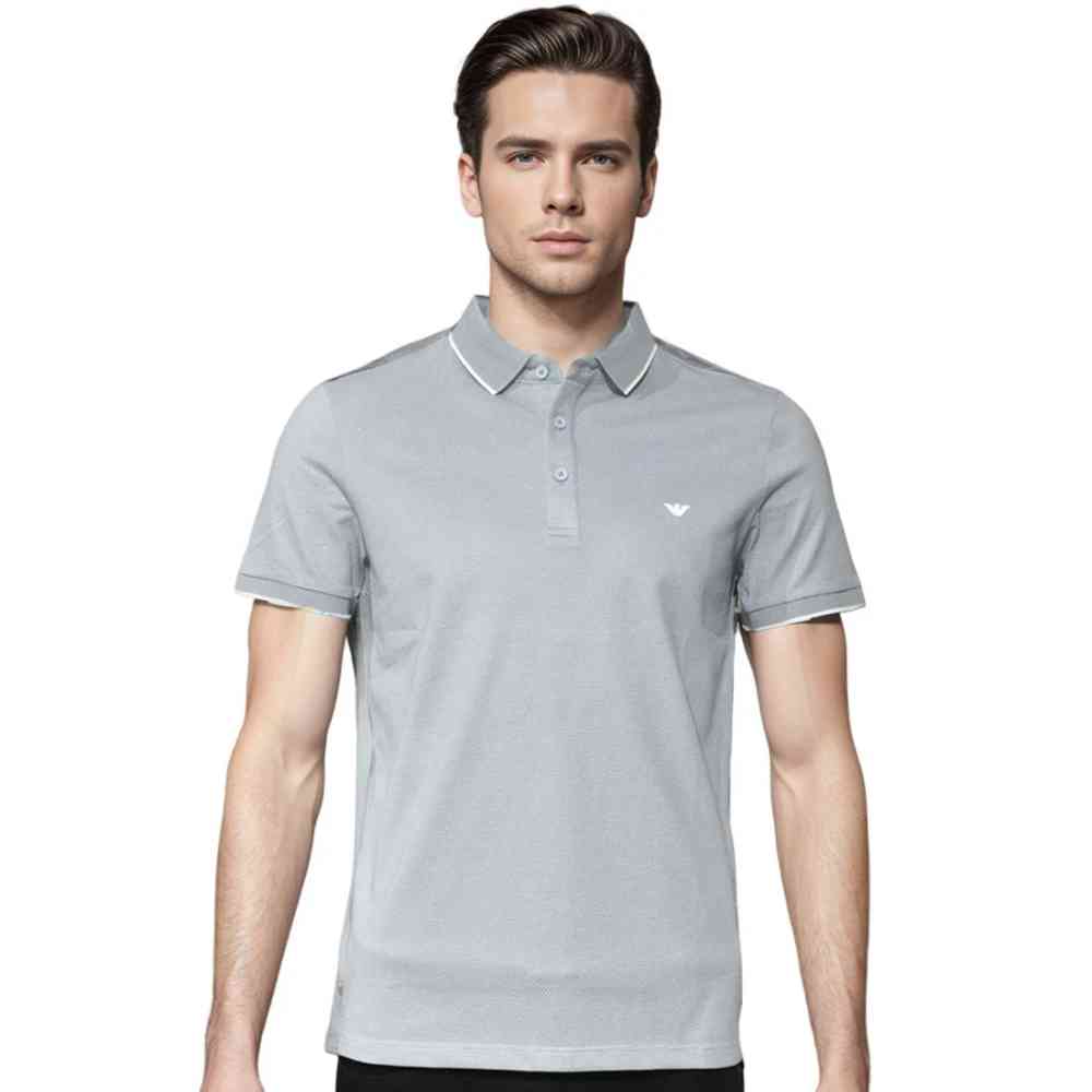 Light Blue Emporio Armani Black Premium Quality T-Shirt