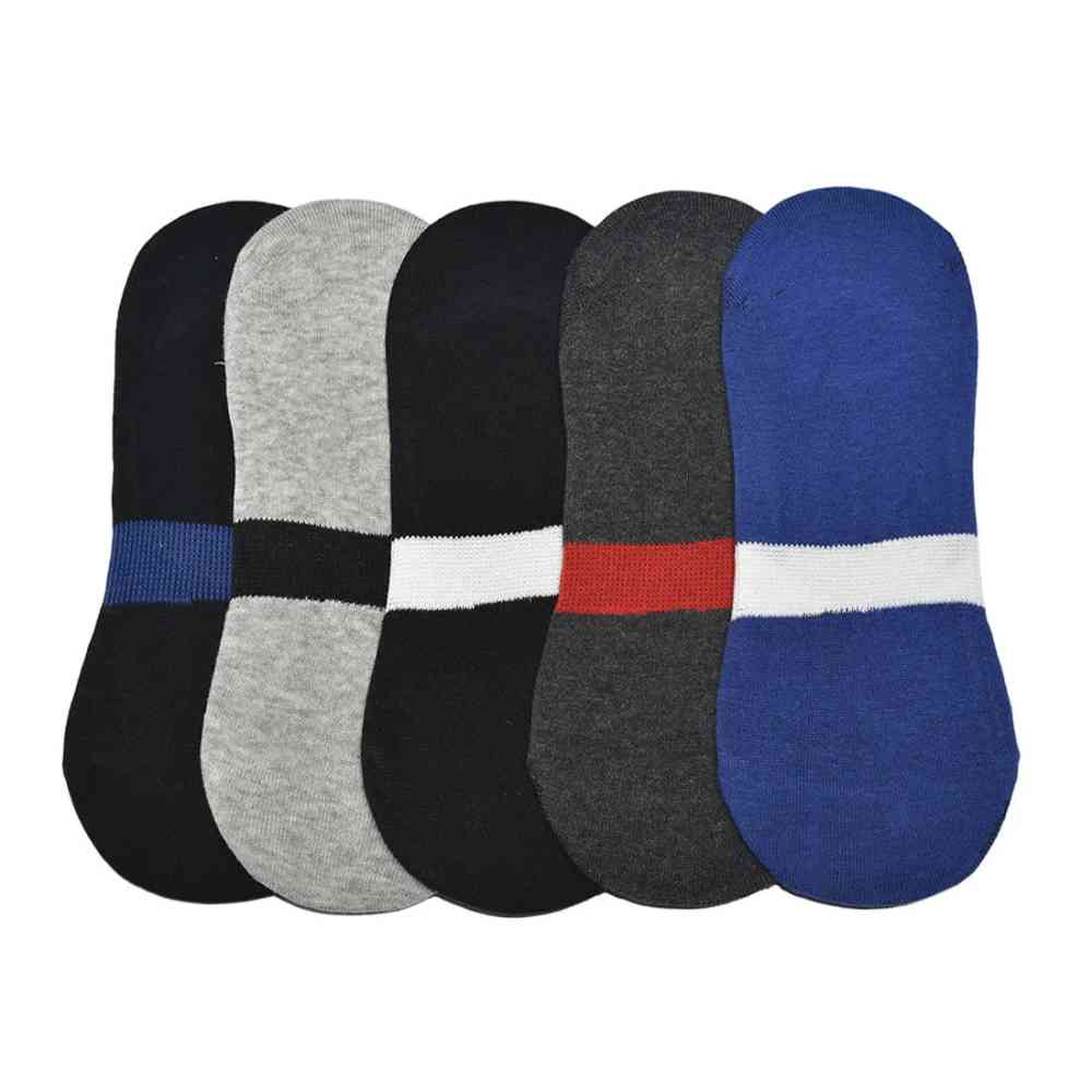 Emporio Armani Embroidered logo Premium No Show Socks - Pack of 5-thumb-1
