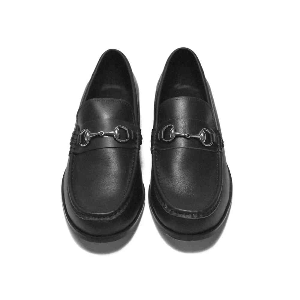 Gucci Black Horsebit Premium Loafers-thumb-3