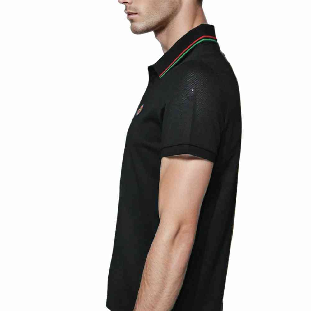 Gucci Black Premium logo Embroidered T-shirt-3