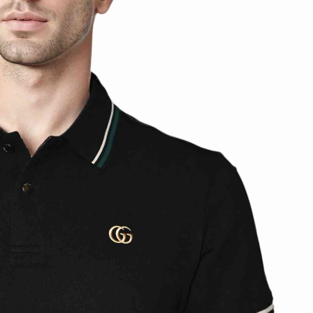 Gucci Embroidery Logo Black Premium T-shirt-4