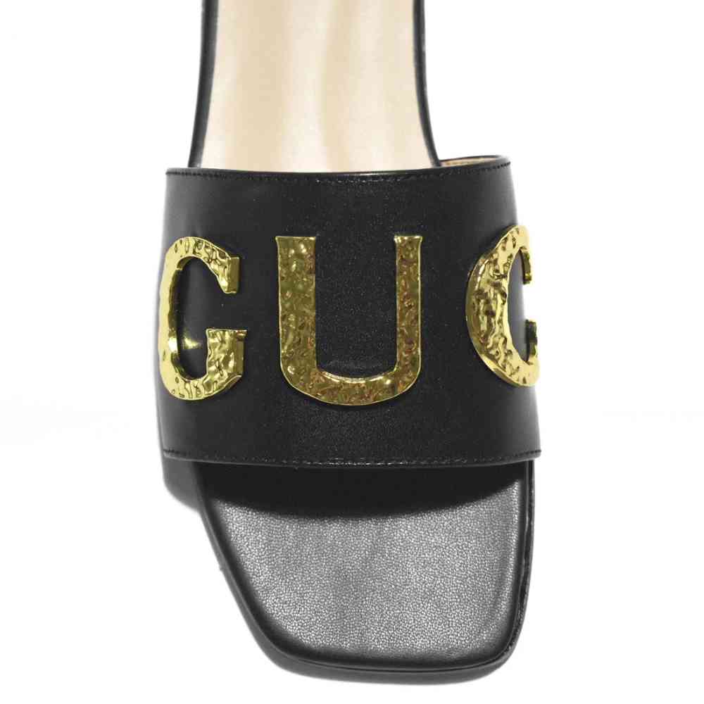 Gucci Black Premium Women's Flat Sandals-thumb-3