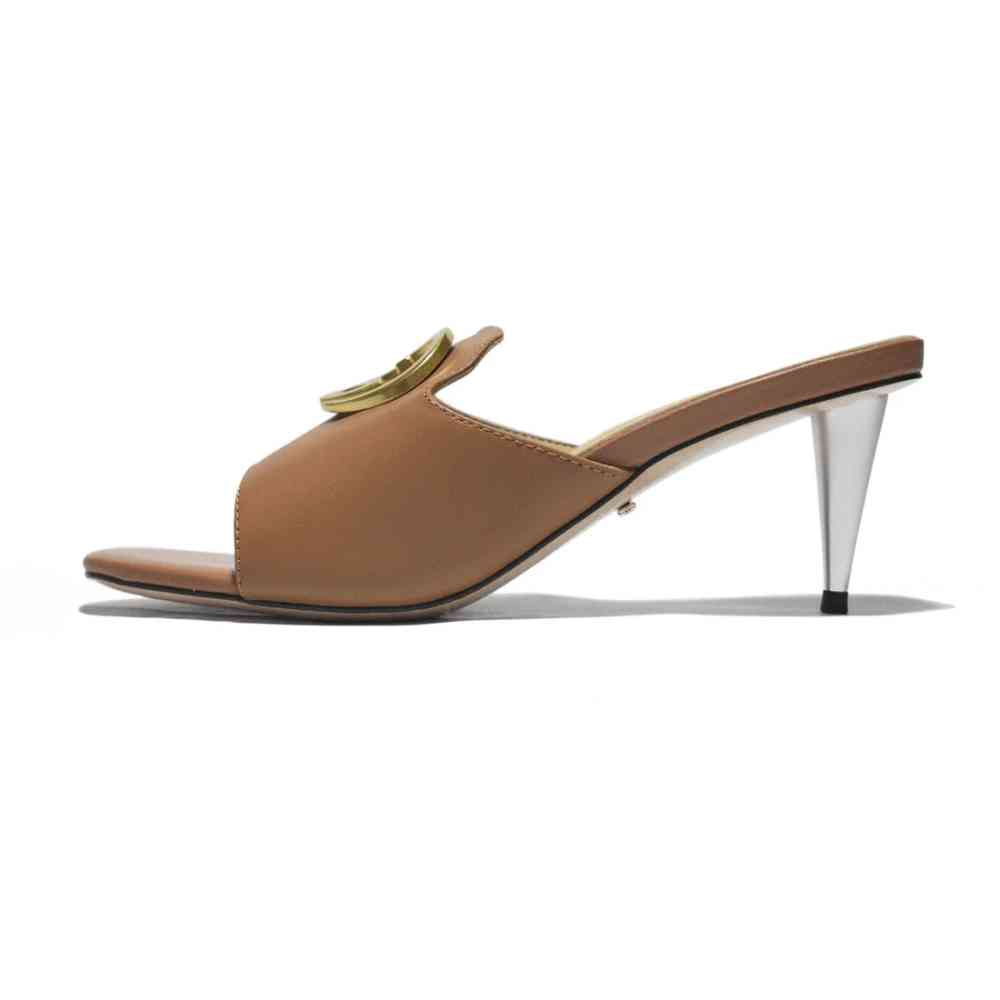 Gucci Brown Premium Quality Heels Sandals-1