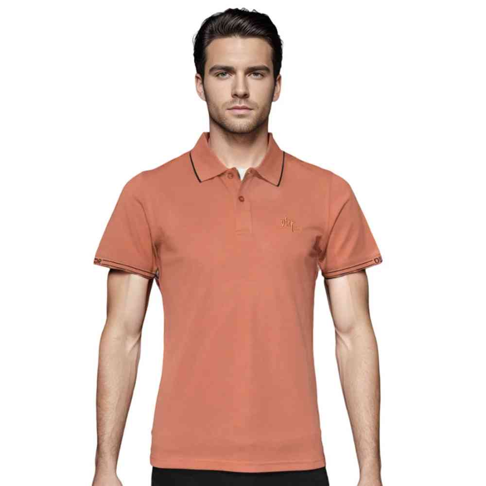 Orange Dior Embroidered Grey Premium Quality T-shirt