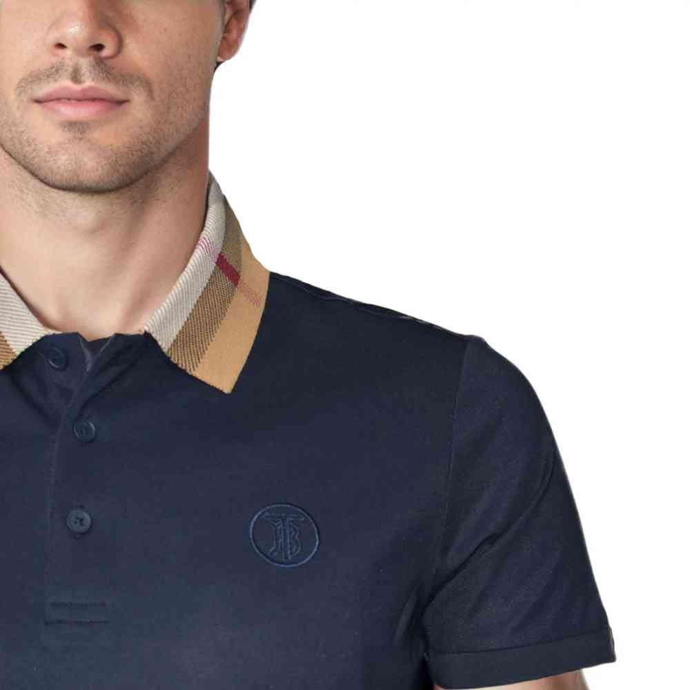 Burberry TB Embossed Logo Navy Blue Premium T-shirt-4