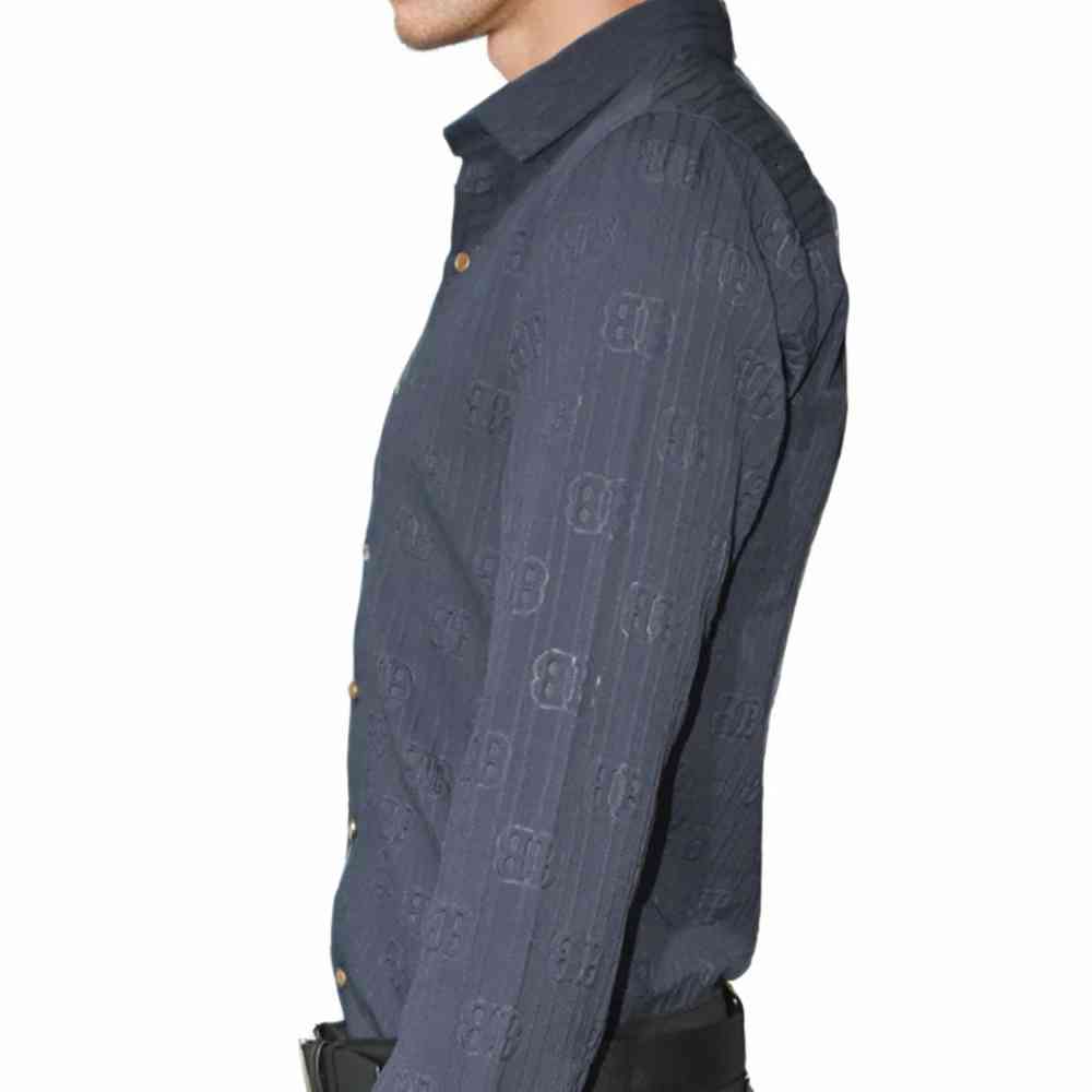 Balenciaga Blue Premium Quality Designer Shirt-2