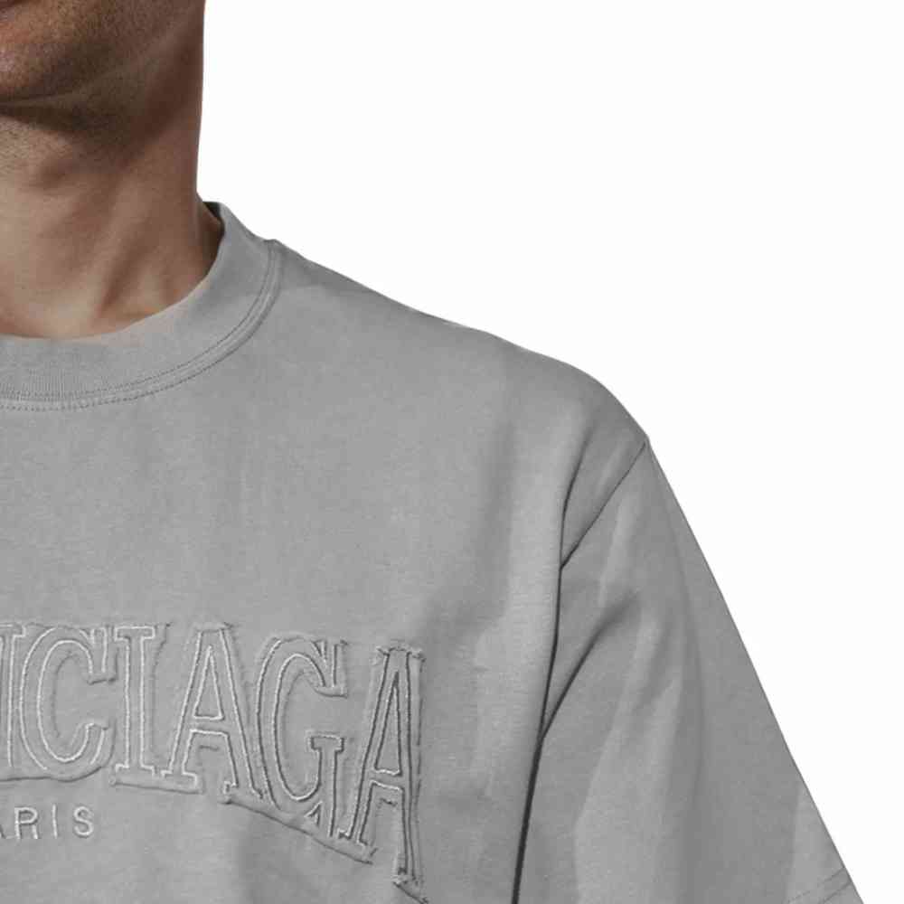 Balenciaga Embossed Print Dorian Grey Premium T-shirt-4