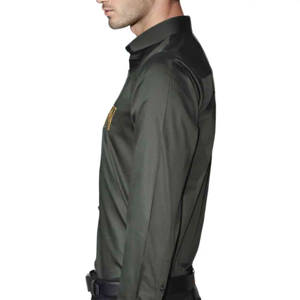 Balmain Green Premium Quality Long Sleeve Shirt-2