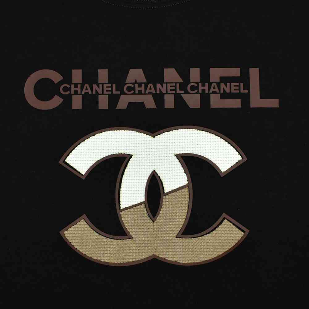 Chanel Black Premium Quality Women T-shirt-thumb-3