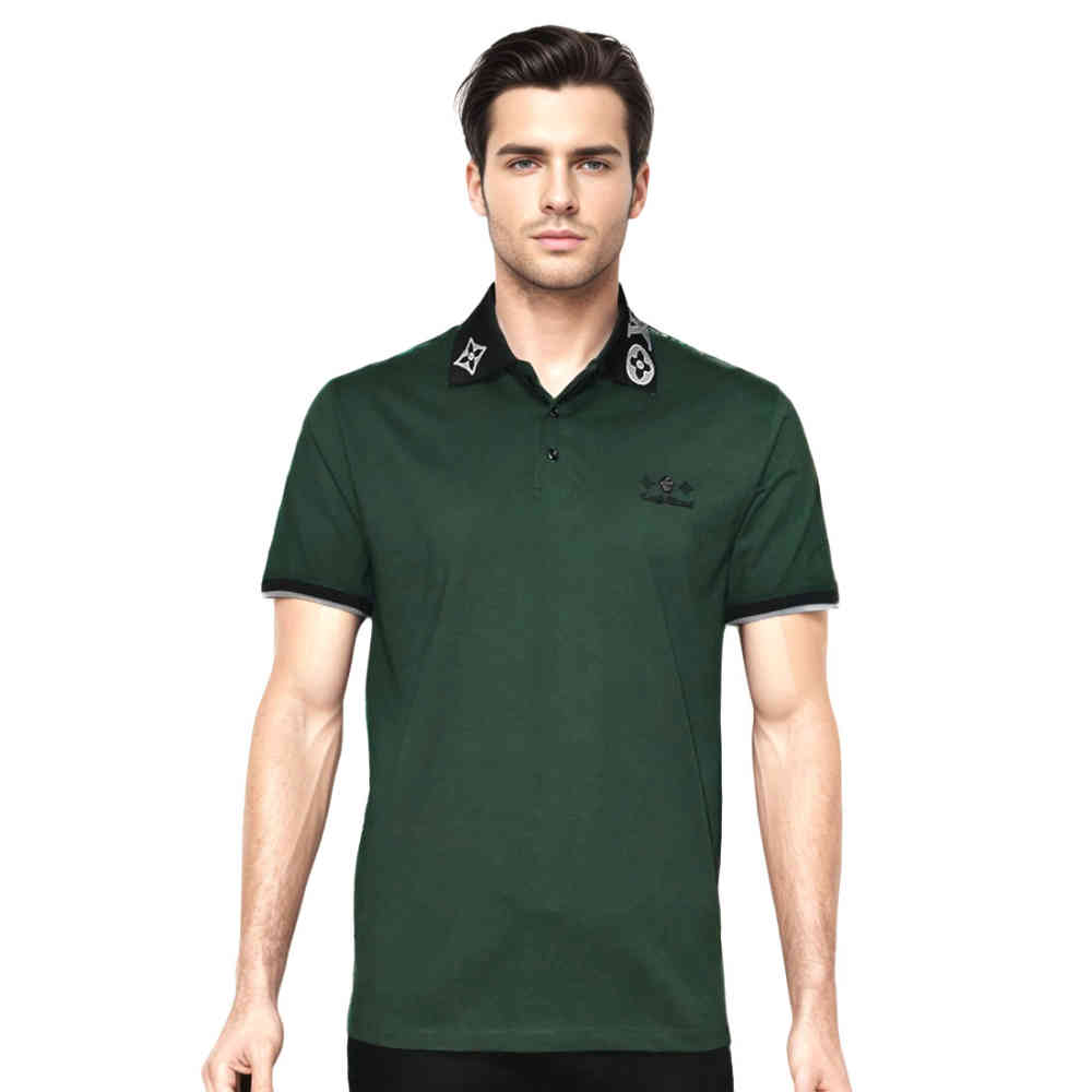 Dark Green Louis Vuitton White Premium Quality T-shirt