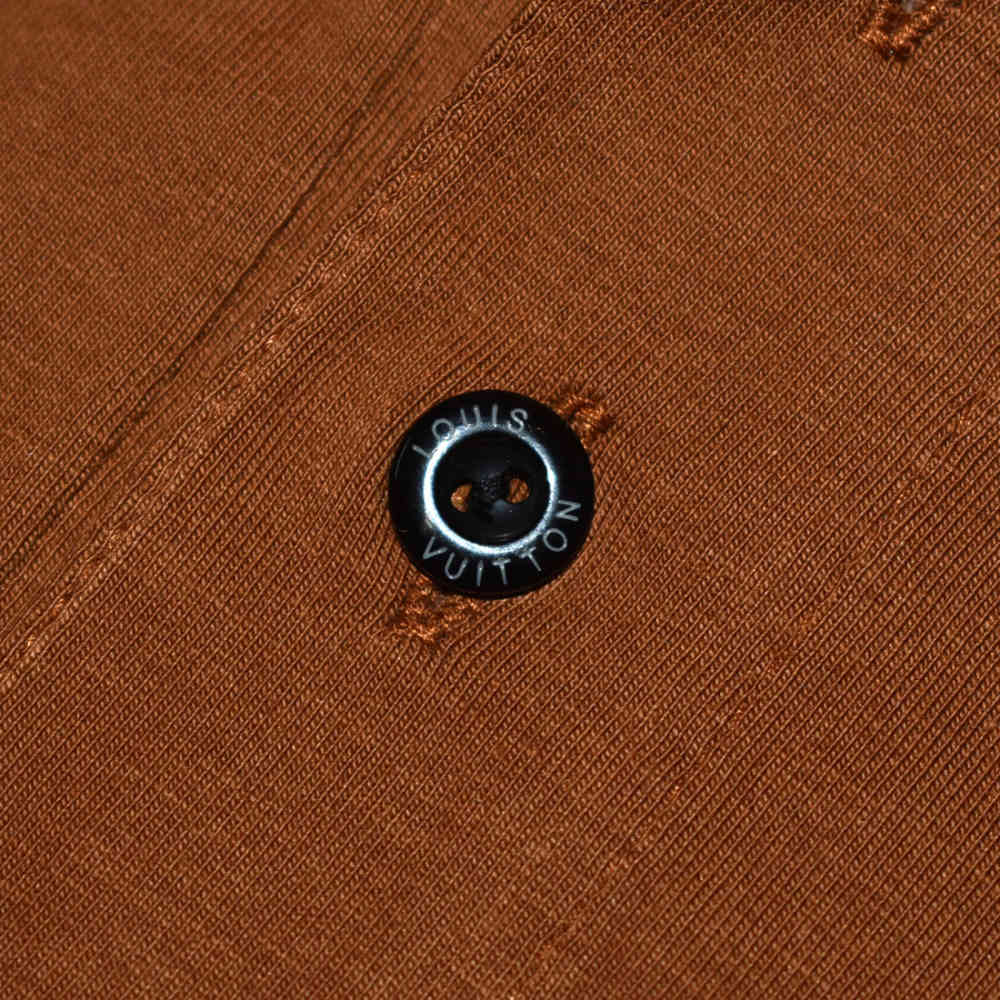 Louis Vuitton Dark Brown Embroidered Logo T-shirt-5