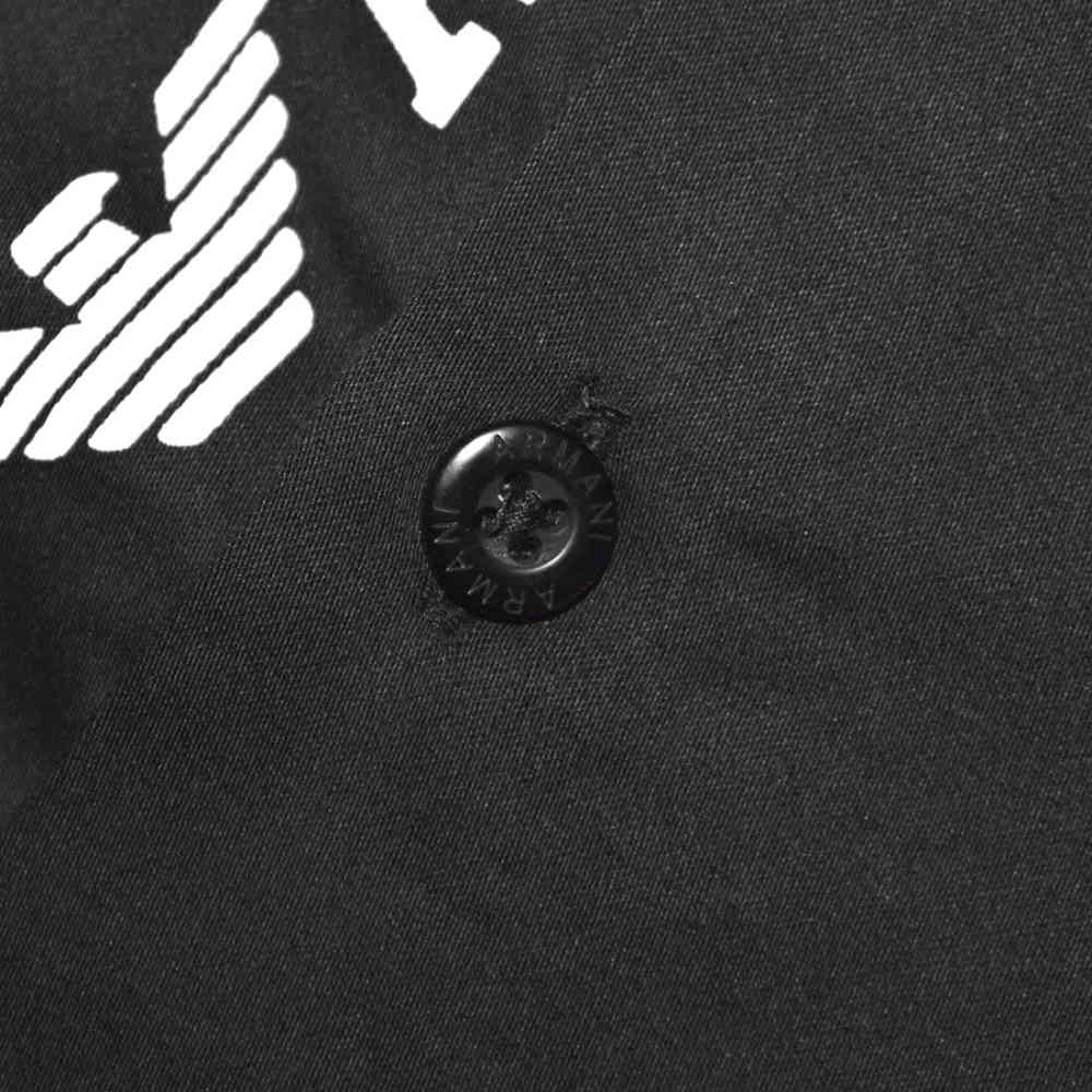 Emporio Armani Black Premium Logo Print Shirt-5