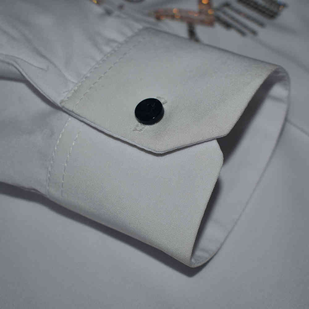 Gucci White Glitter Stone Shirt-5