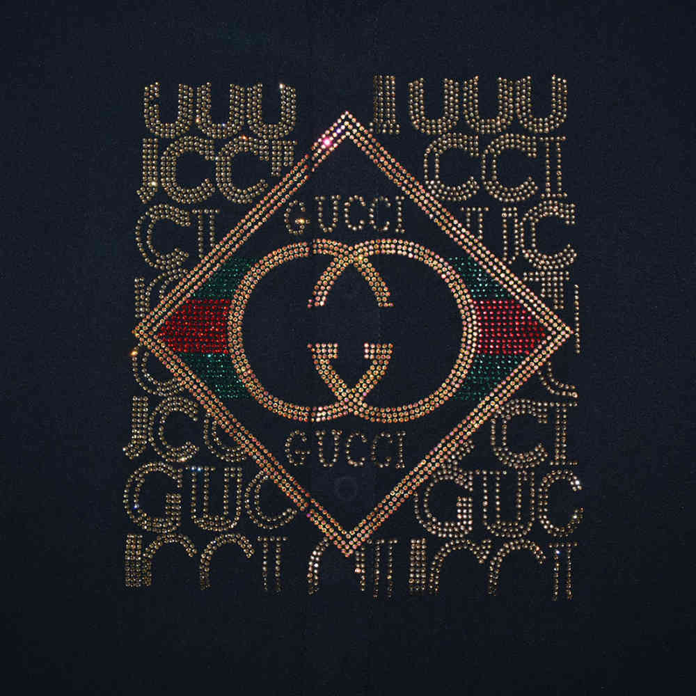 Gucci Black Glitter Stone Shirt-3