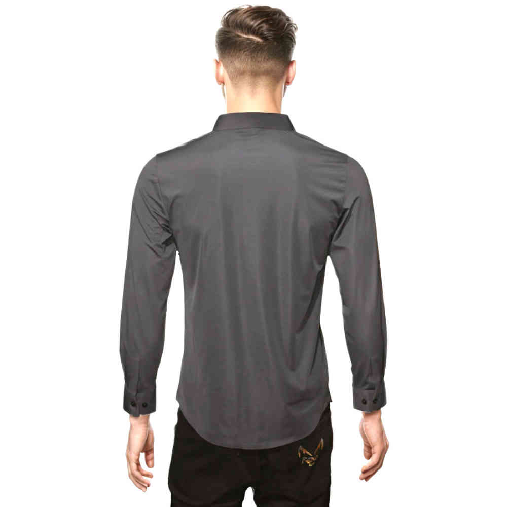 Gucci Grey Embroidered Logo Premium Quality Shirt-1