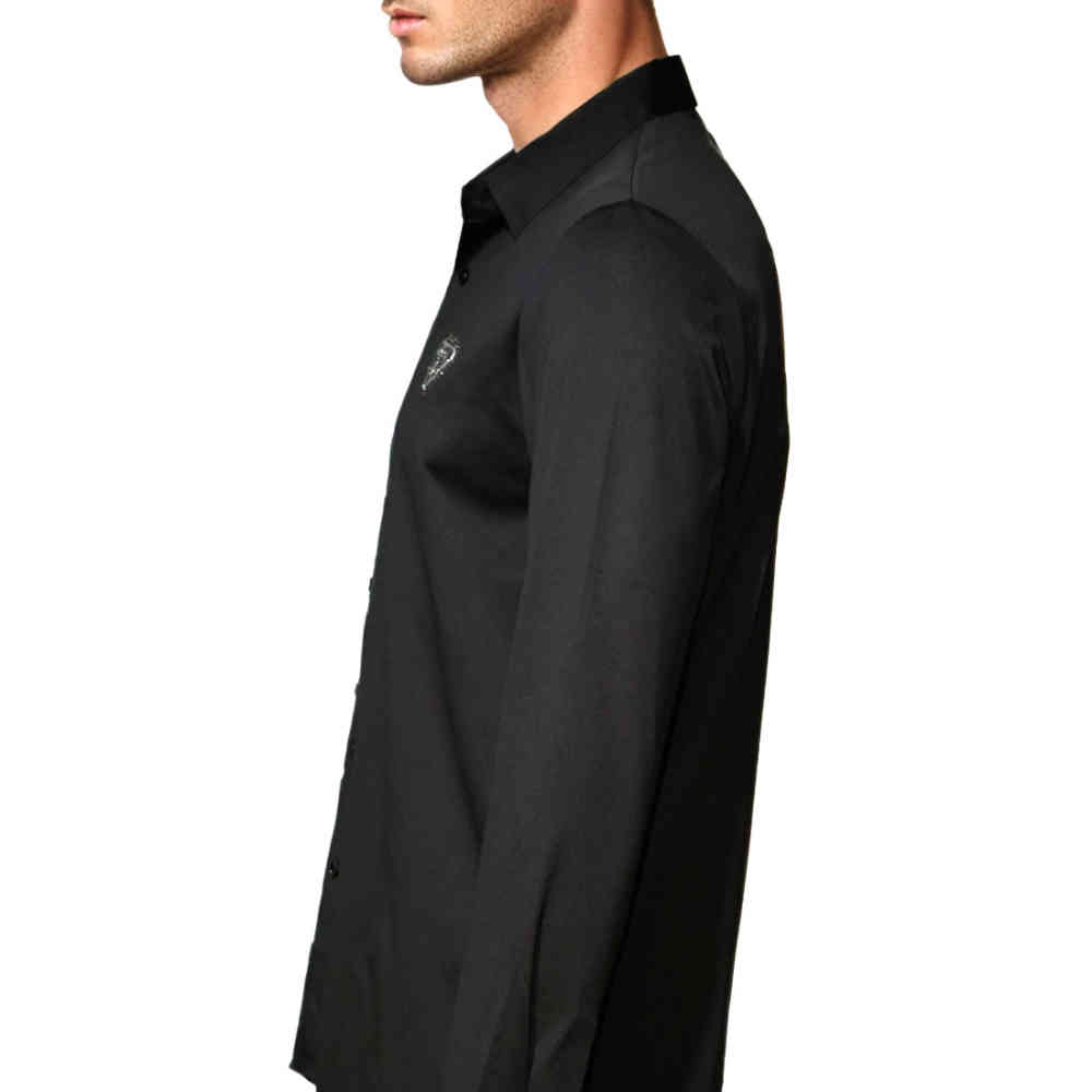Gucci Black Embroidered Logo Premium Quality Shirt-2