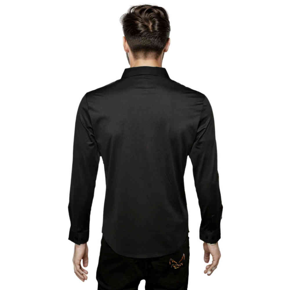Giorgio Armani Black Premium Embroidered Logo Shirt-1