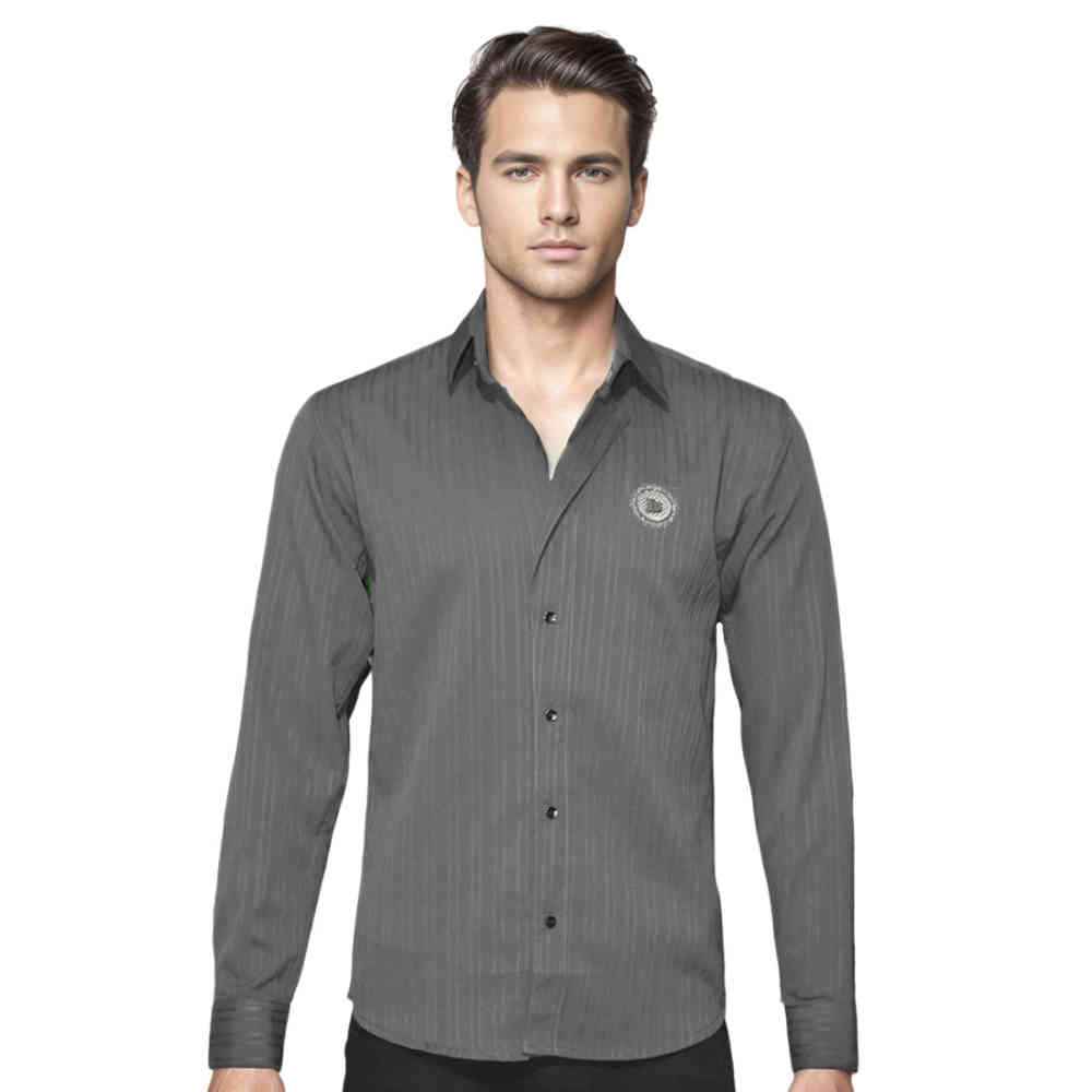 Grey Dior Blue Premium Quality Long Sleeve Shirt
