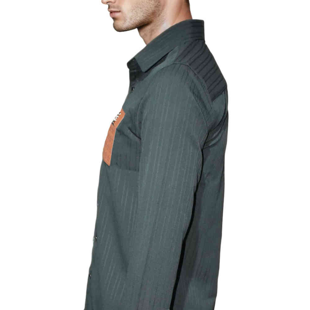 Burberry Embossed Pocket Logo Green Premium Quality Shirt-2