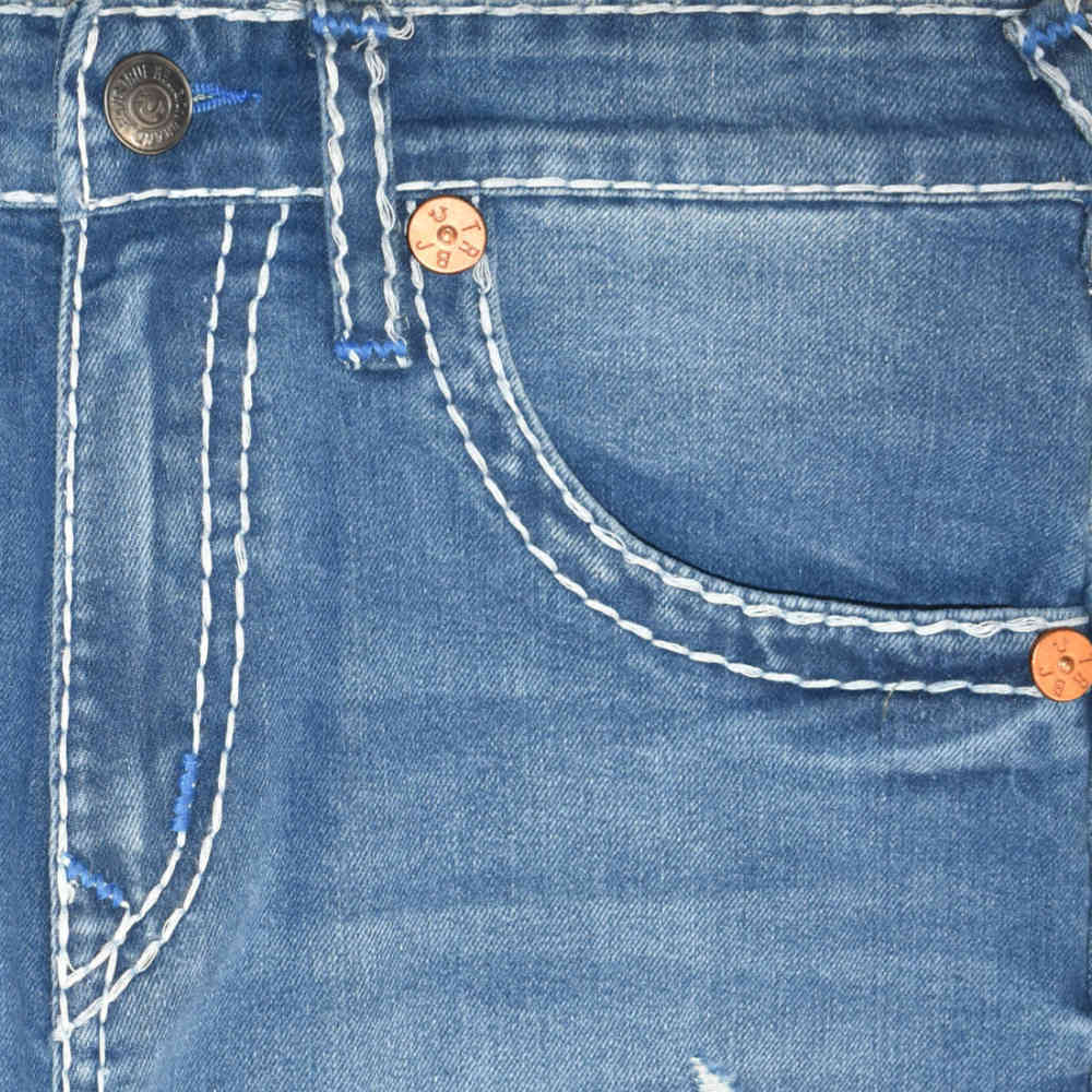 True Religion Light Blue Premium Quality Denim Jeans-thumb-1