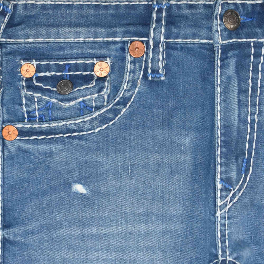 True Religion Light Blue Premium Quality Denim Jeans-thumb-2