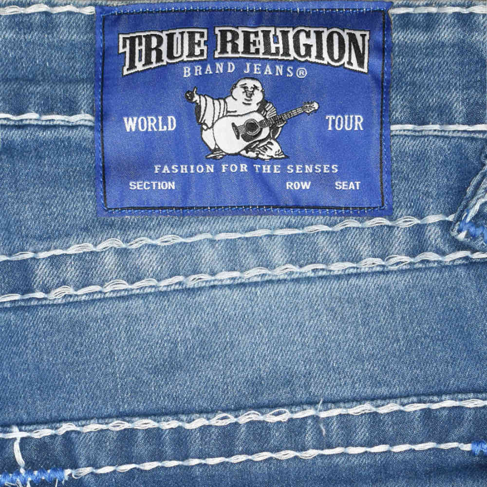 True Religion Light Blue Premium Quality Denim Jeans-thumb-4