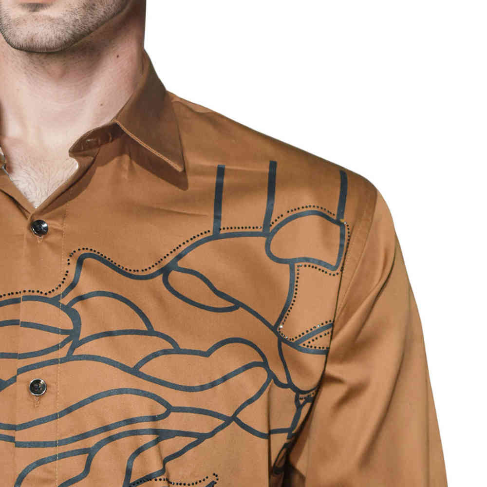 Versace Brown Premium Quality Shirt-4