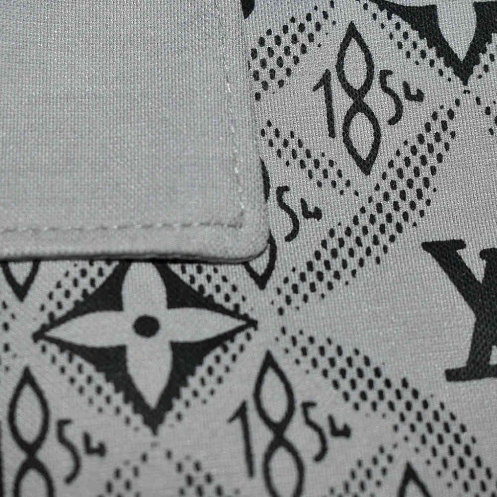 Louis Vuitton Grey Premium Quality T-shirt-thumb-3