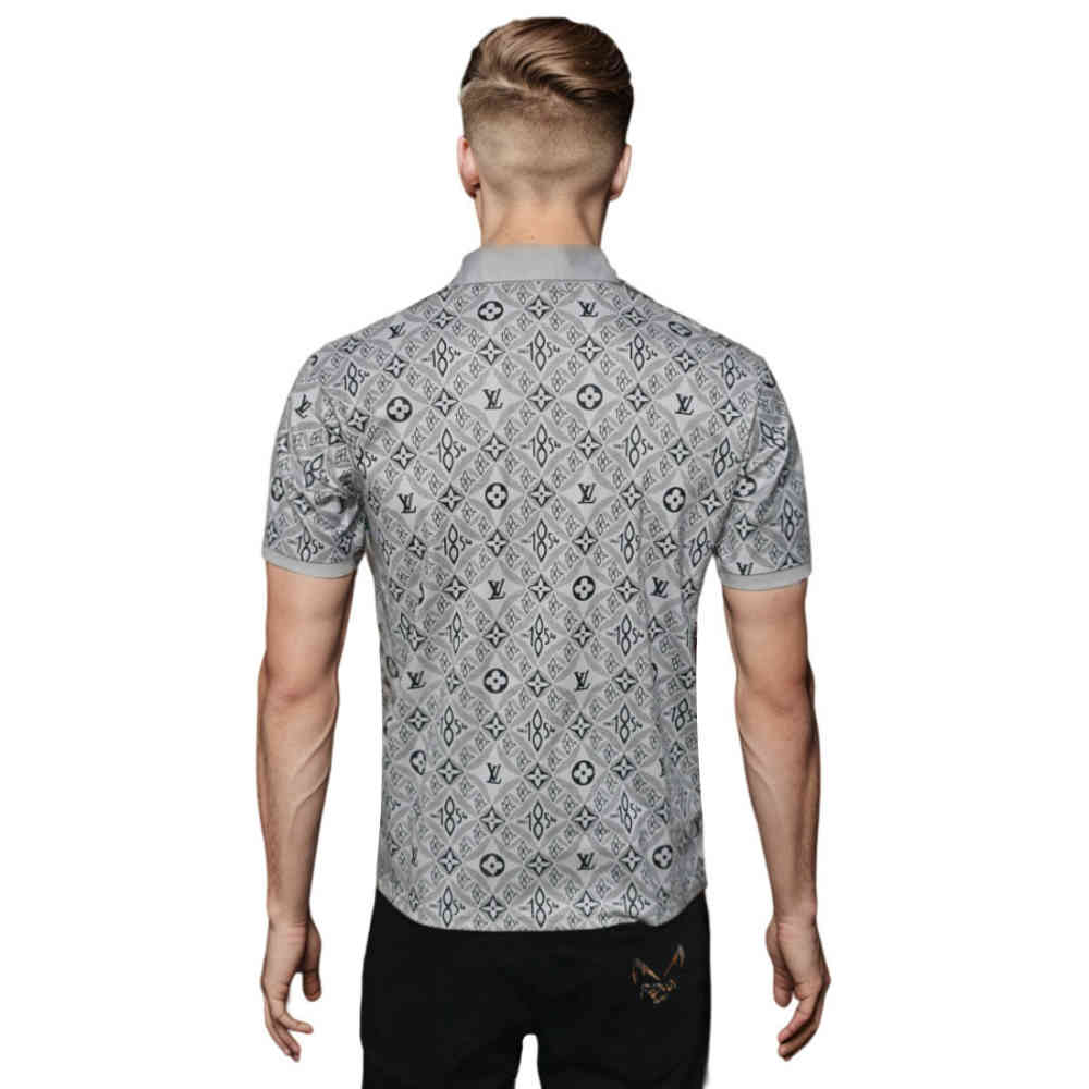 Louis Vuitton Grey Premium Quality T-shirt-thumb-1