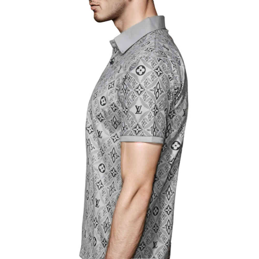 Louis Vuitton Grey Premium Quality T-shirt-thumb-2