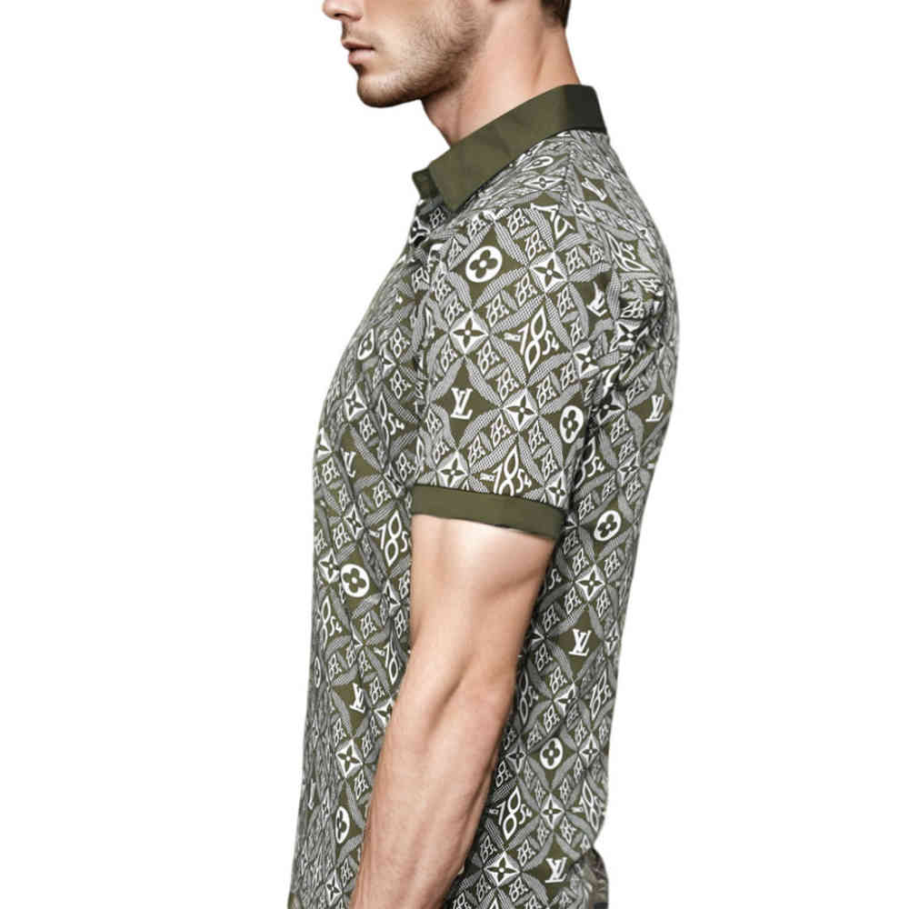 Louis Vuitton Green Premium Quality T-shirt-2