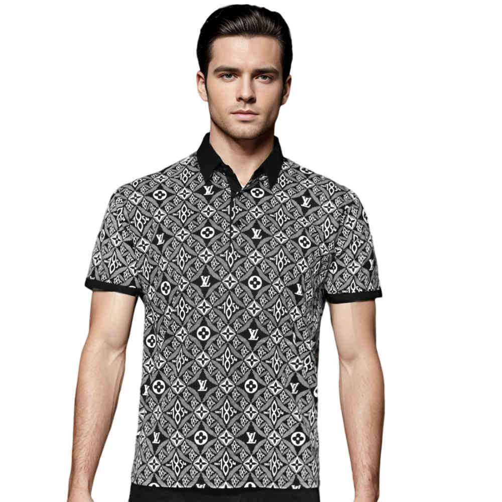 Black Louis Vuitton Blue Premium Quality T-shirt