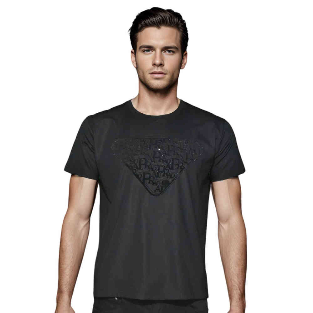 Prada Black Premium Quality T-shirt-thumb-0