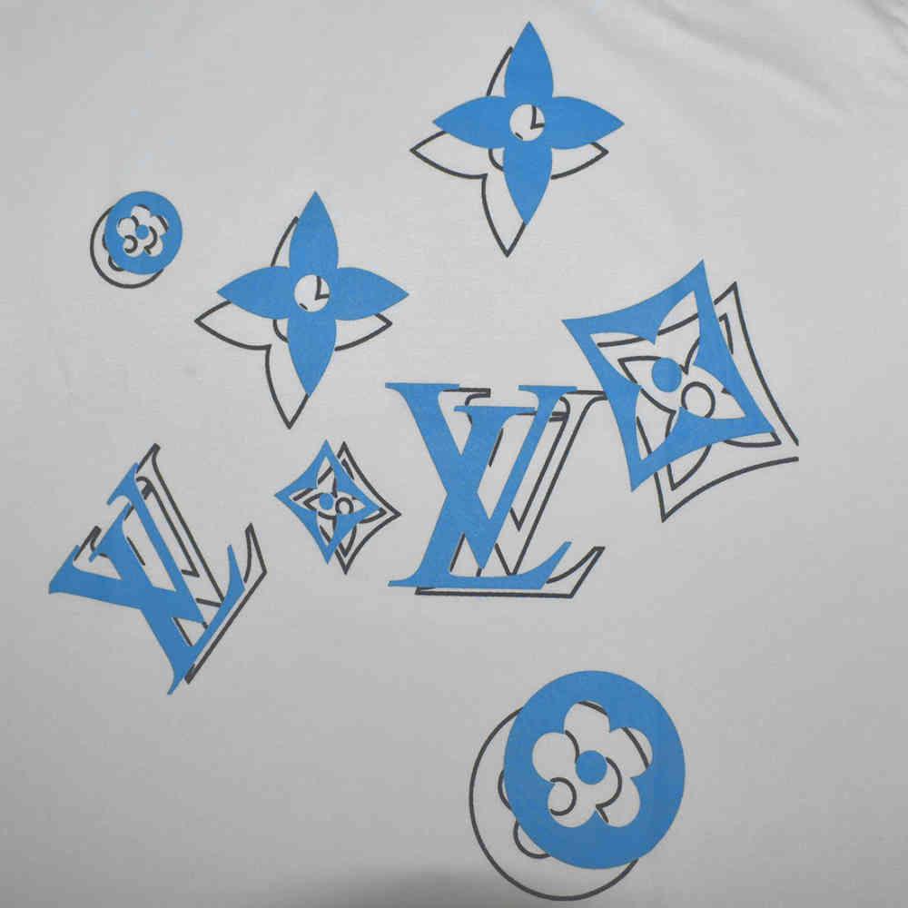 Louis Vuitton White Premium Monogram T-shirt-thumb-3