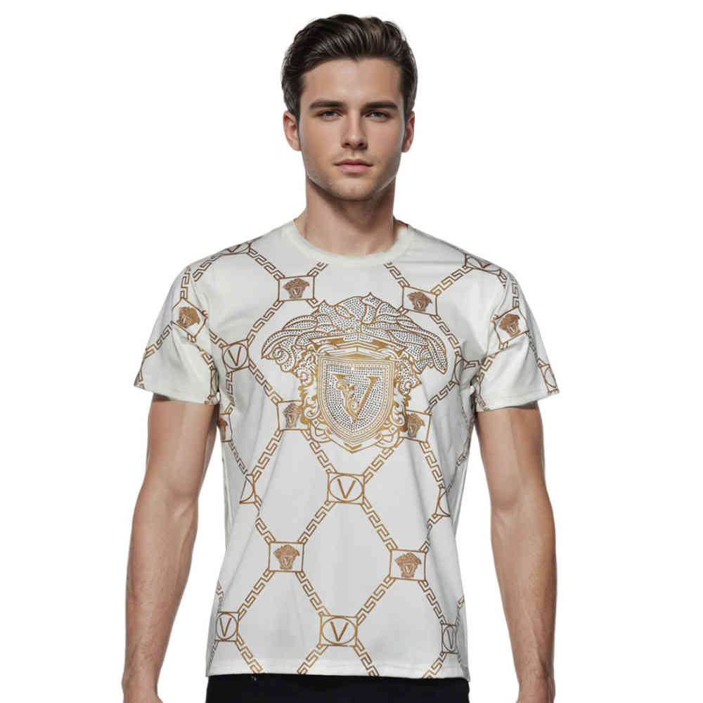 White Versace Black Premium Quality T-shirt