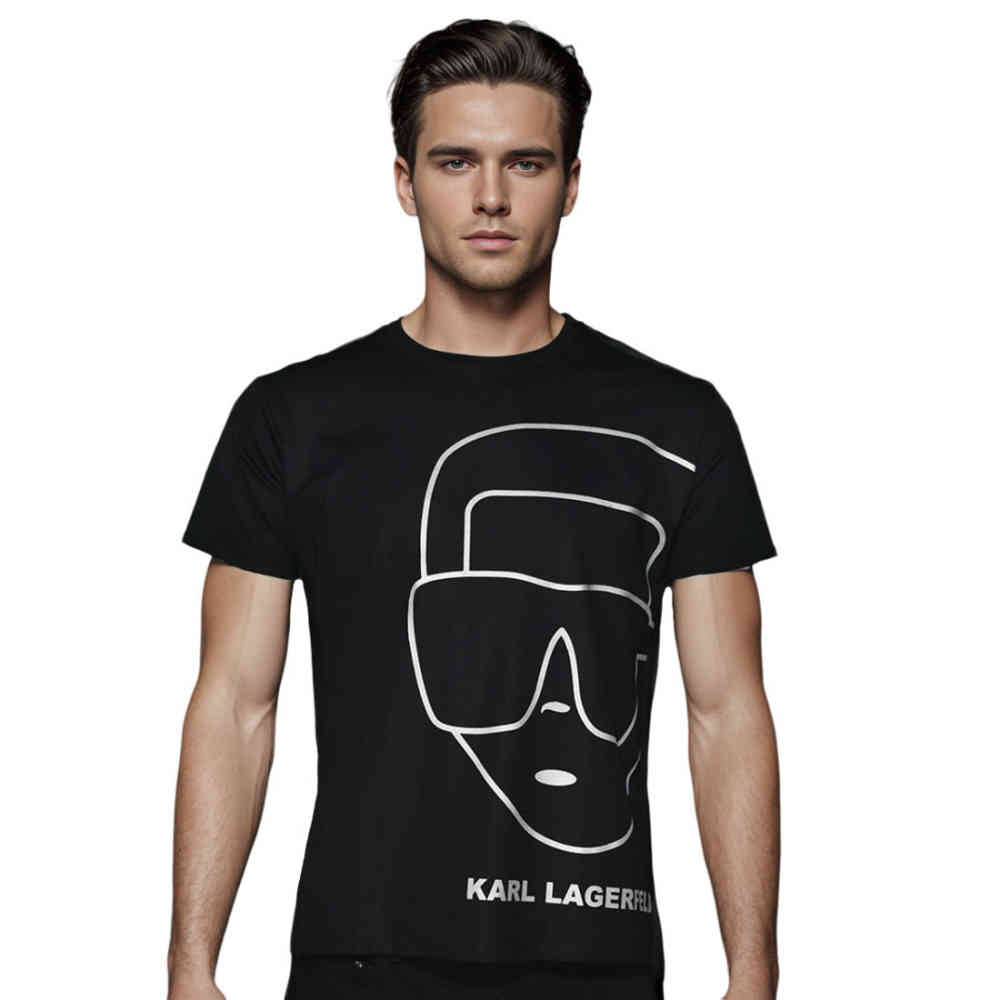 Karl Lagerfeld Black k-ikonik Premium T-shirt-thumb-0