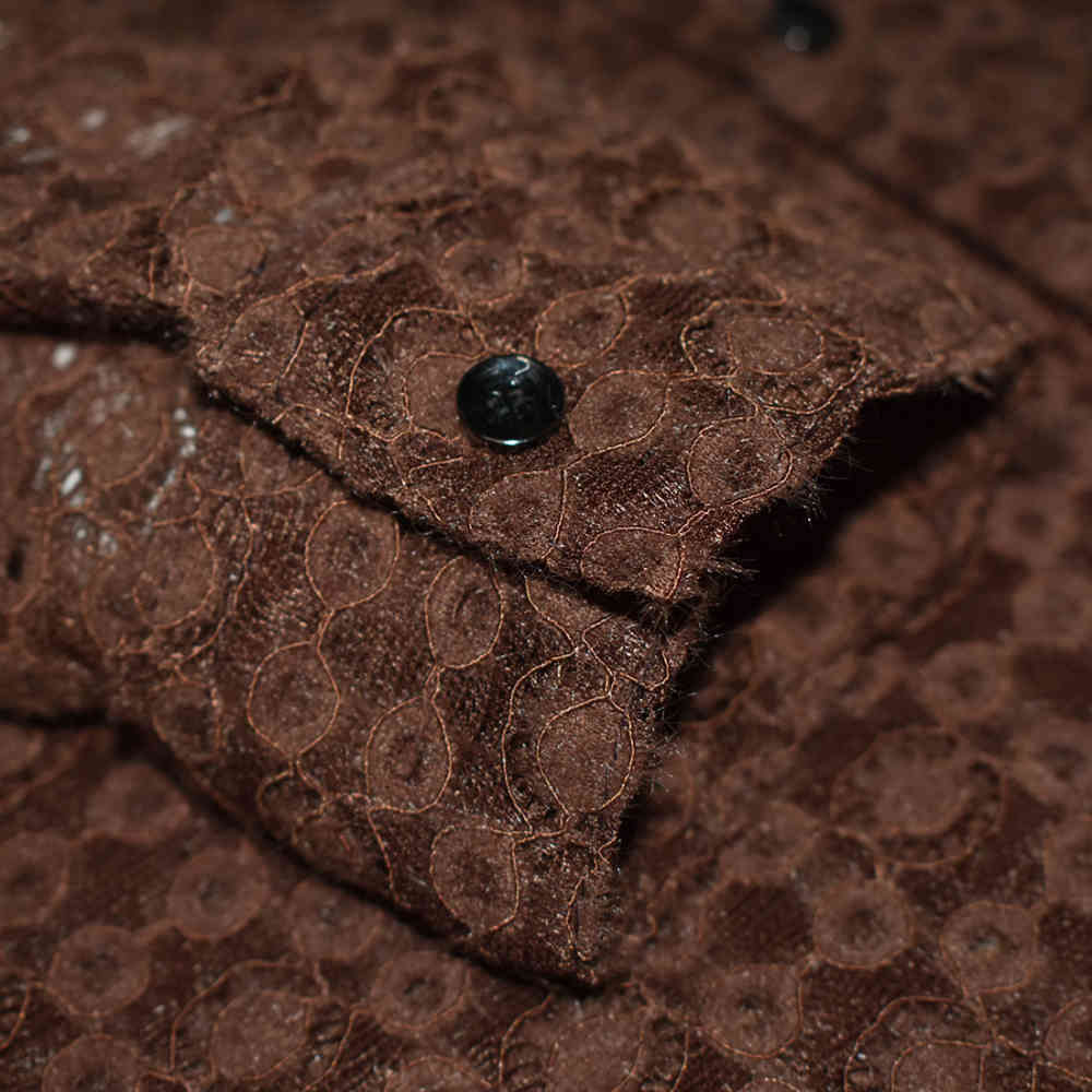 Gucci Brown Premium See-through Men's Shirt-5