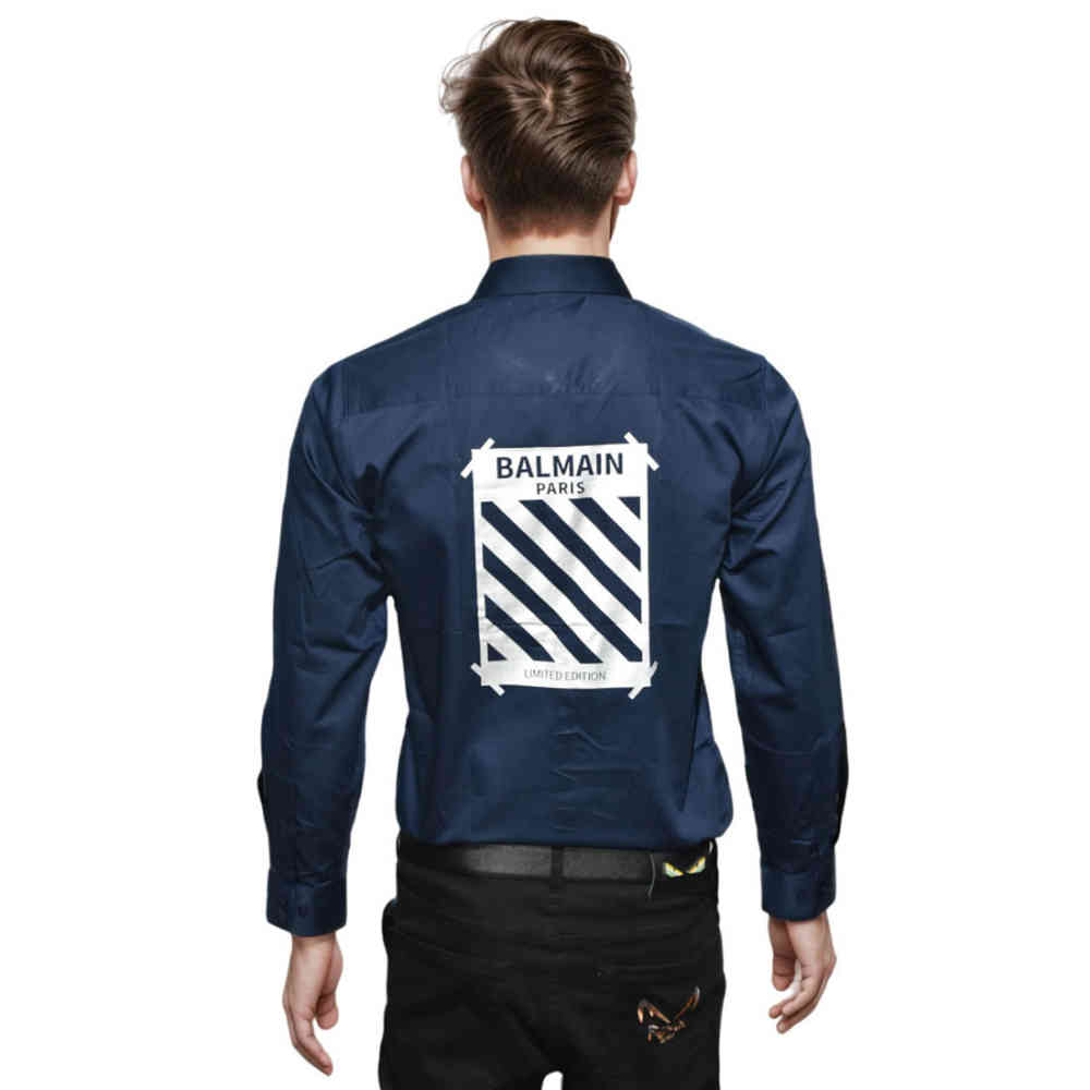 Balmain Blue Premium Quality Shirt-1