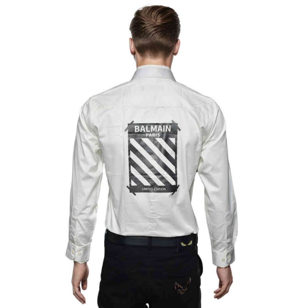 Balmain White Premium Quality Shirt-1