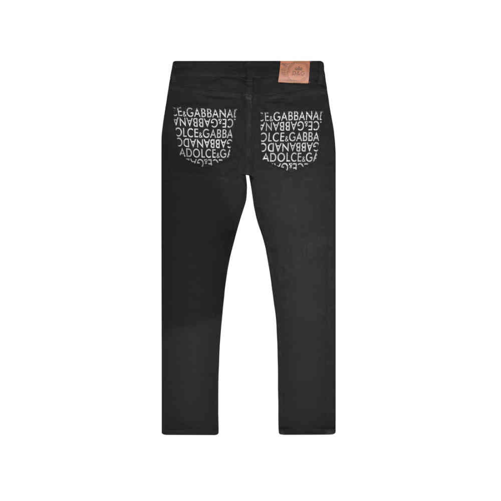 Dolce & Gabbana Black Ripped Premium Jeans-5