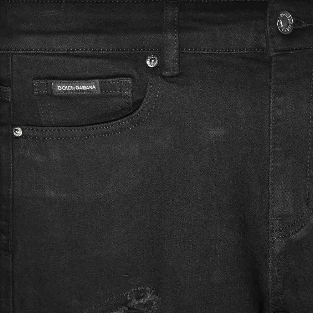 Dolce & Gabbana Black Ripped Premium Jeans-2