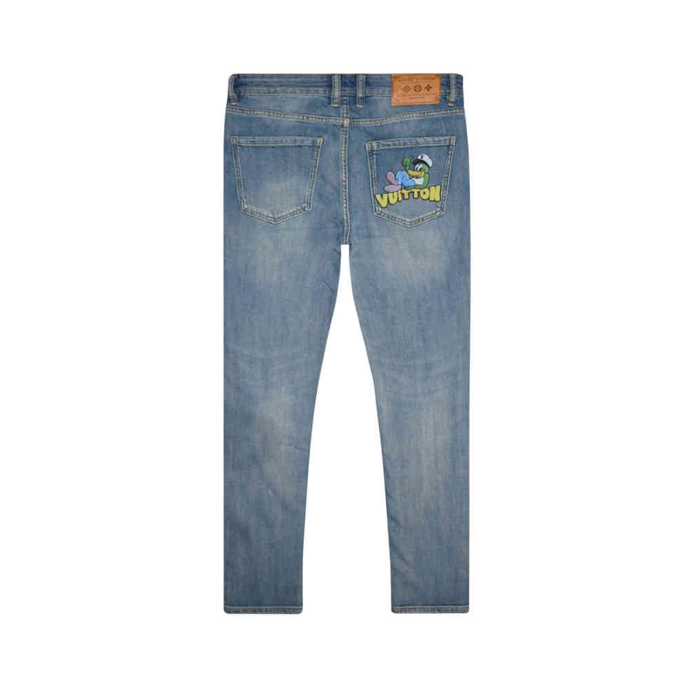 Louis Vuitton Light Blue Premium Quality Jeans-5
