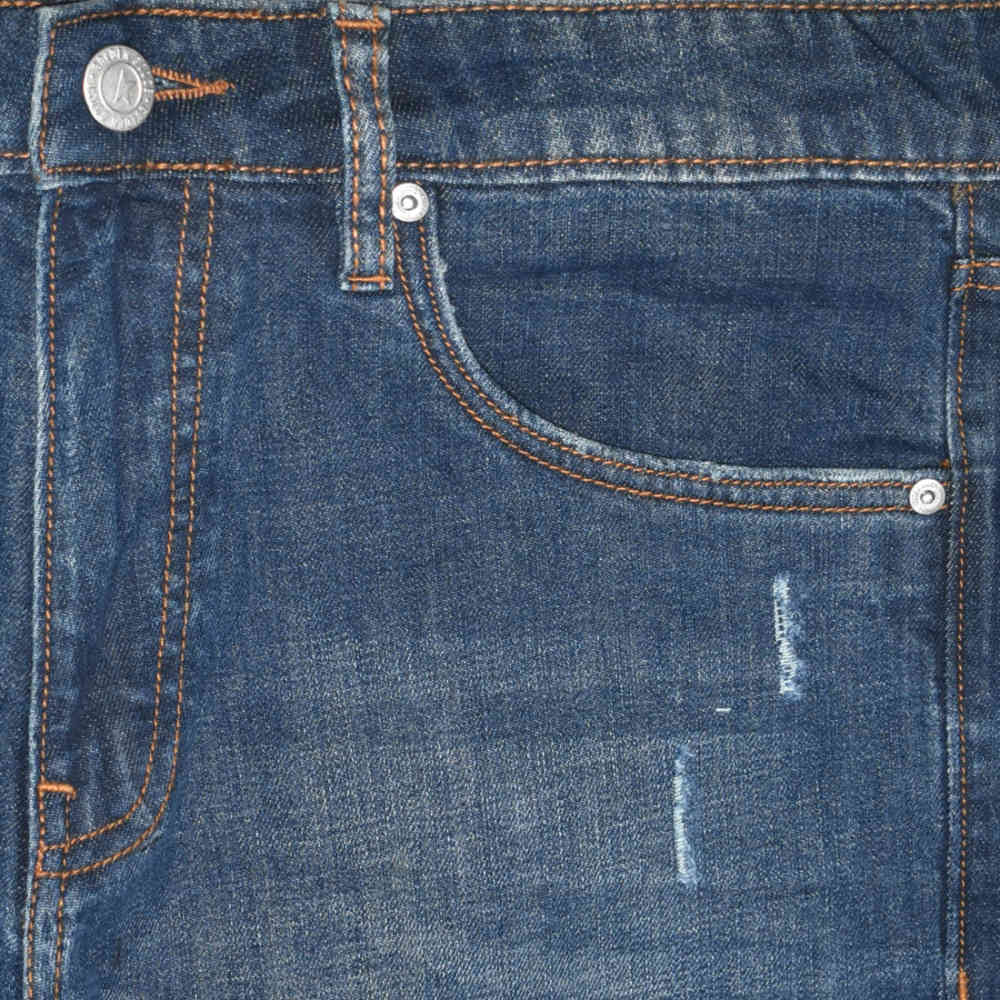 Golden Goose Pocket Printed Blue Ripped Denim Jeans-1