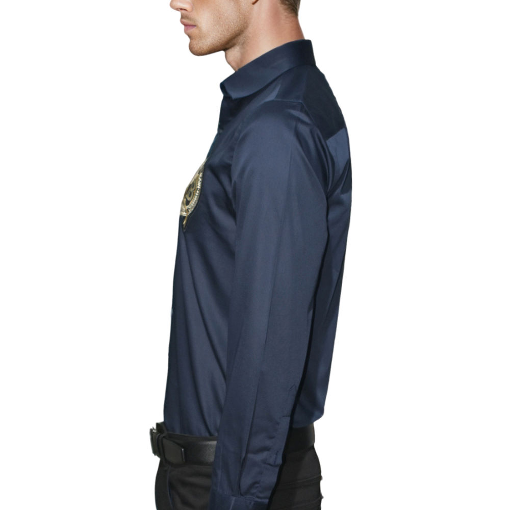 Balmain Navy Blue Premium Quality Shirt-3