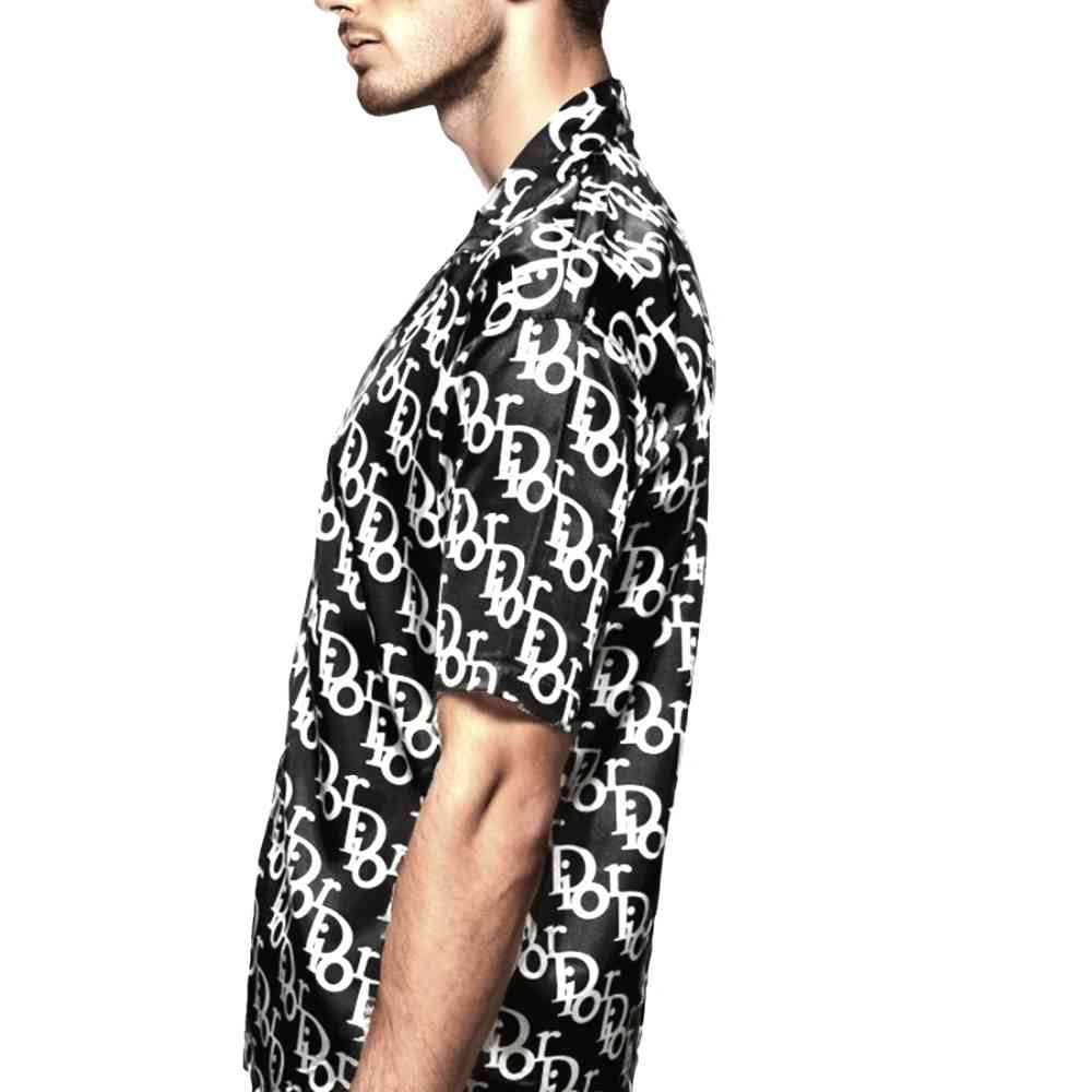 Dior White Premium Quality Logo Printed Shirt-thumb-2