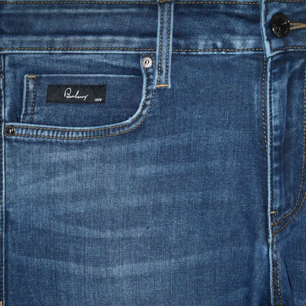 Burberry Dark Blue Premium Quality Jeans-thumb-2