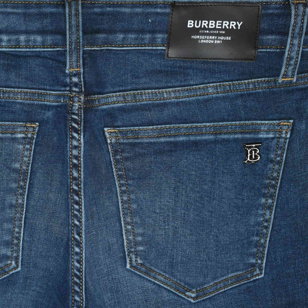 Burberry Dark Blue Premium Quality Jeans-thumb-3