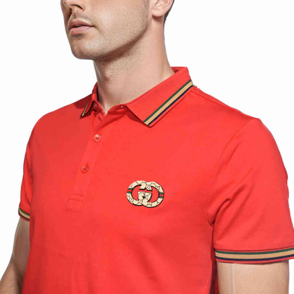 Gucci Embossed Logo Red Premium Quality T-shirt-2