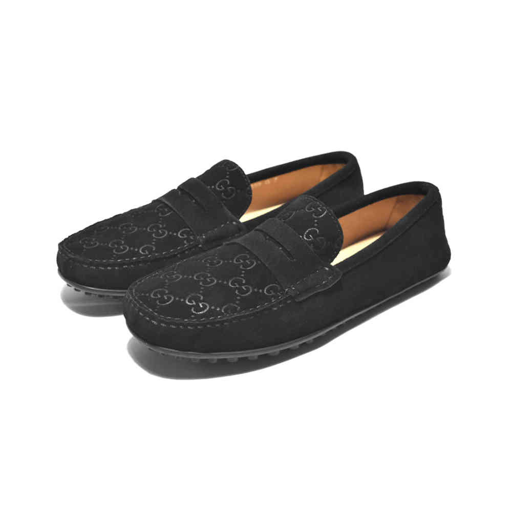 Black Gucci Brown Premium Suede loafers